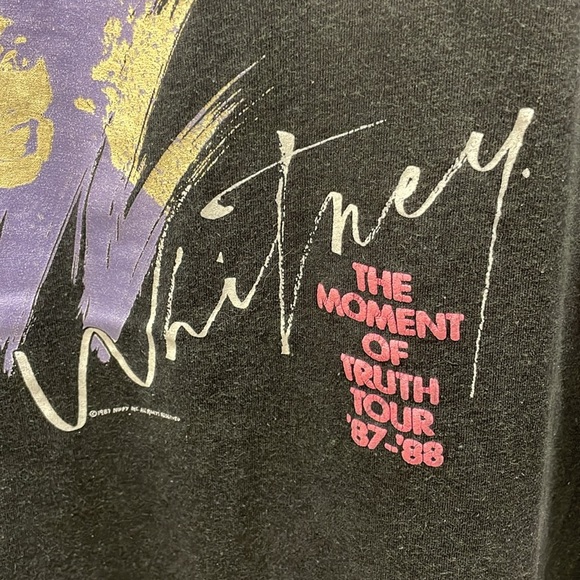 Vintage 1987 Whitney Houston The Moment of Truth Concert Graphic T-Shirt - Picture 6 of 16